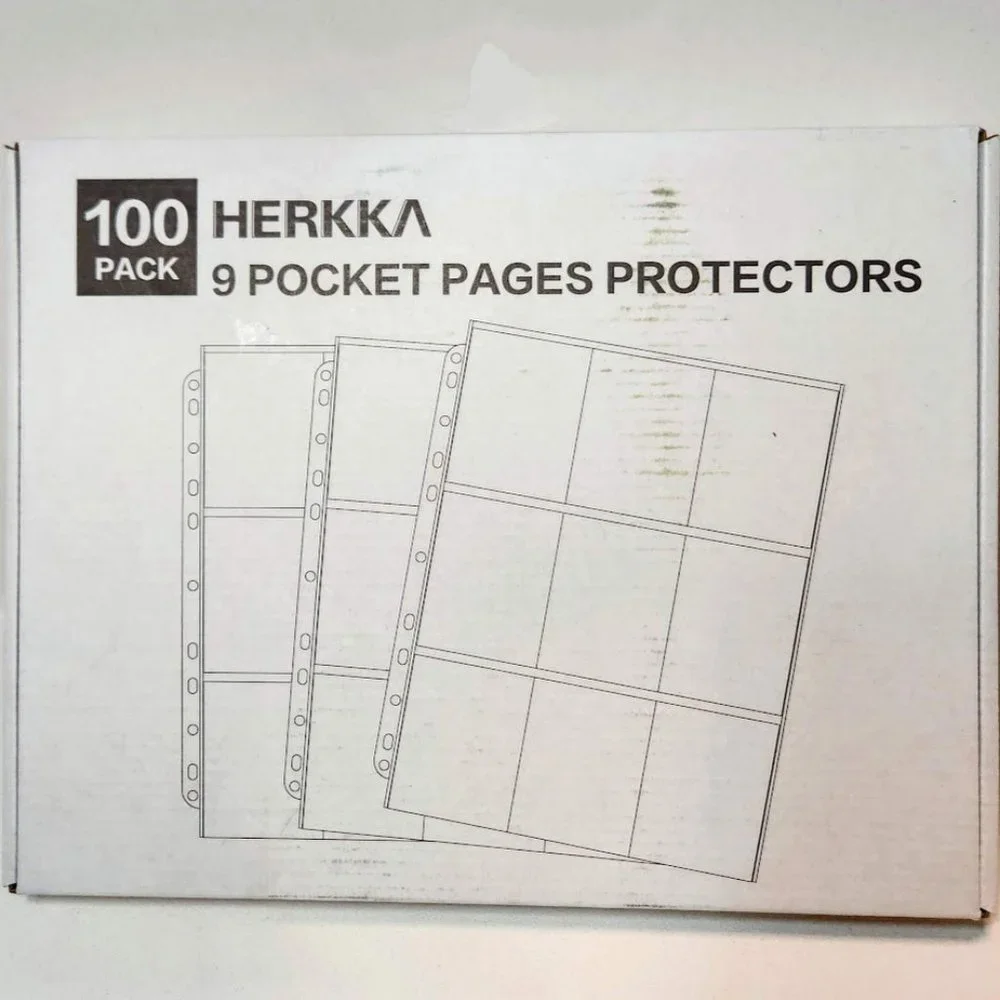 100 Count Clear Trading Card Sleeve Pages 9 Pockets Per Sheet Sheets Pok…